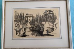 13" x 10" , woodblock print?